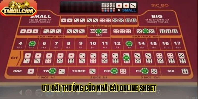 Ưu đãi thưởng của nhà cái online SHBet 